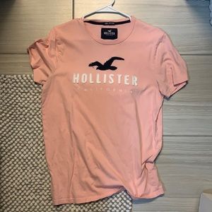 Pink hollister t shirt